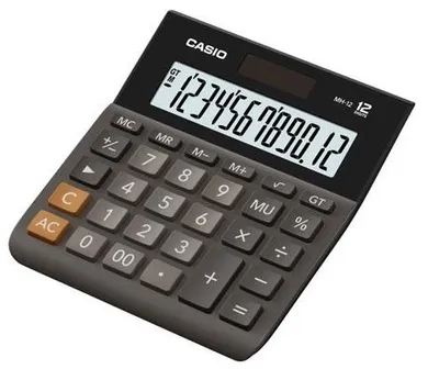 Casio, kalkulator biurowy, czarny, 12 cyfrowy wyświetlacz