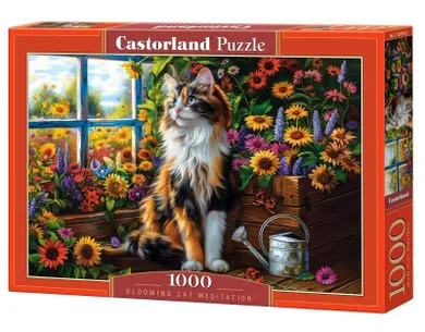 Castorland, Blooming Cat Meditation, puzzle, 1000 elementów