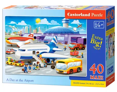Castorland, Dzień na lotnisku, puzzle maxi, 40 elementów