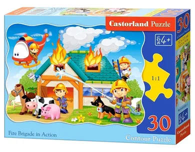 Castorland, Fire Brigade in Action, puzzle, 30 elementów