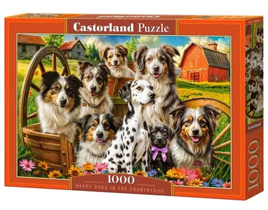 Castorland, Happy Dogs In The Countryside, puzzle, 1000 elementów