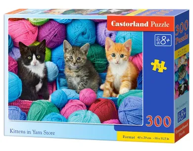 Castorland, Kittens In Yarn Store, puzzle, 300 elementów