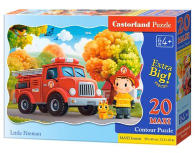 Castorland, Little Fireman, puzzle, 20 elementów