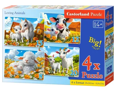 Castorland, Loving Animals, puzzle 4w1