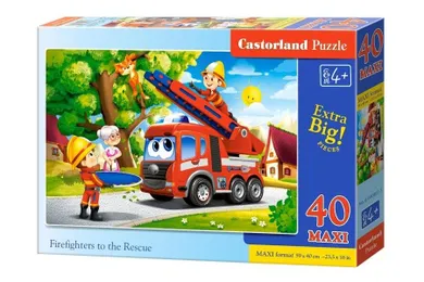 Castorland, Maxi, Firefighters to the Rescue, puzzle podłogowe, 40 elementów