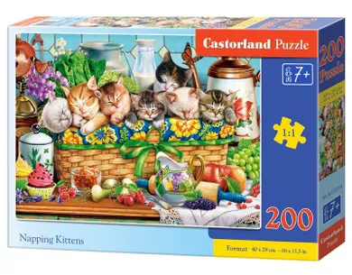 Castorland, Napping Kittens, puzzle, 200 elementów