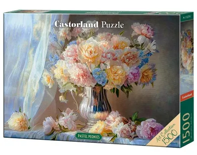 Castorland, Pastel Peonies, puzzle, 1500 elementów