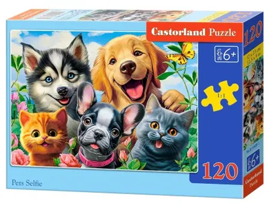 Castorland, Pets Selfie, puzzle, 120 elementów