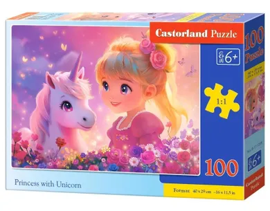 Castorland, Princess with Unicorn, puzzle, 100 elementów