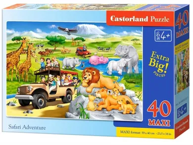 Castorland, Safari przygoda, puzzle, 40 elementów