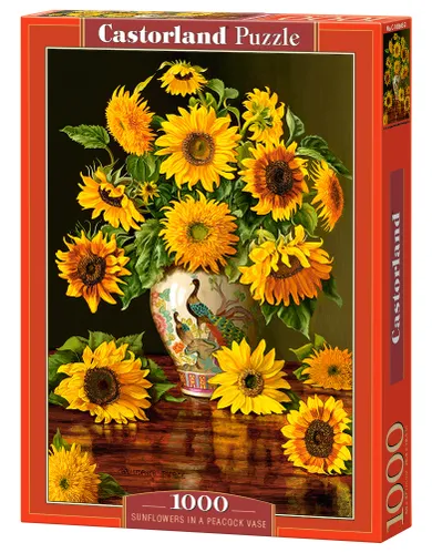 Castorland, Sunflowers in a Peacock Vase, puzzle, 1000 elementów