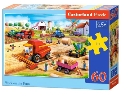 Castorland, Work on the Farm, puzzle, 60 elementów