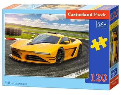 Castorland, Yellow Sportscar, puzzle, 120 elementów