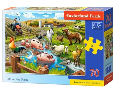 Castorland, Życie na farmie, puzzle, 70 elementów
