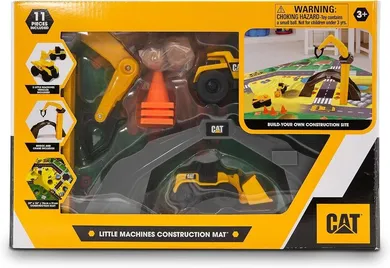 CAT, koparka i wywrotka, pojazdy budowlane z matą i akcesoriami