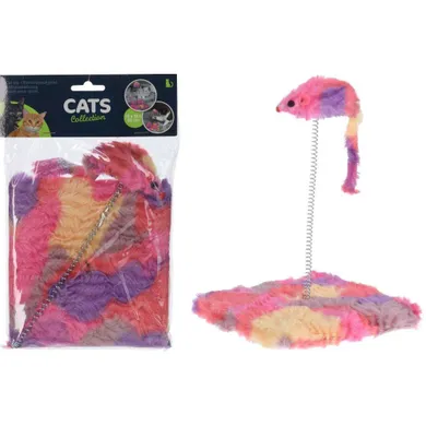 CATS Collection, zabawka dla kota, myszka na sprężynie, 15-20 cm
