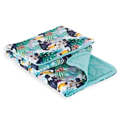 Ceba Baby, Flora & Fauna Tucan, zestaw: koc dziecięcy 75-100 cm + poduszka 30-40 cm