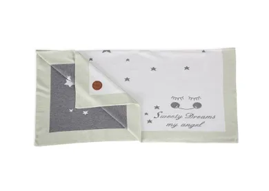 Ceba Baby, Gwiazdy, kocyk niemowlęcy, miętowy, 90-90 cm