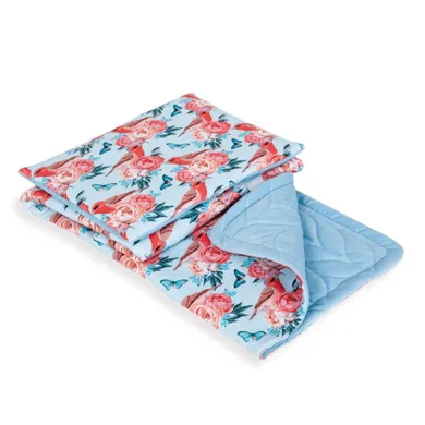 Ceba Baby, kocyk niemowlęcy z poduszką, błękitny, 75-100 cm