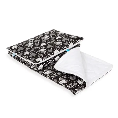 Ceba Baby, kocyk niemowlęcy z poduszką, czarny, 75-100 cm