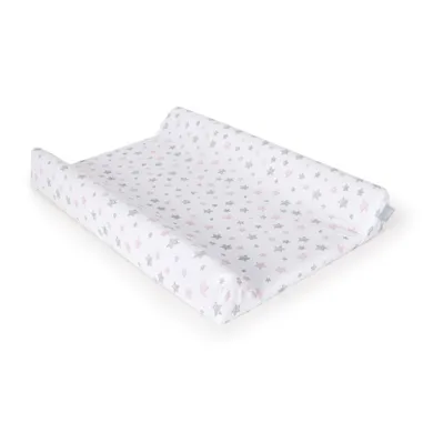 Ceba Baby, Pink Stars, pokrowiec na przewijak, dark grey, 50-70/80 cm, 2 szt.