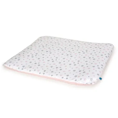 Ceba Baby, Pink Stars, pokrowiec na przewijak miękki, 85-72 cm, 2 szt.