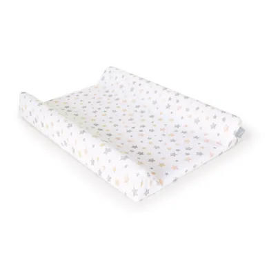 Ceba Baby, Yellow Stars, pokrowiec na przewijak, light grey, 50-70/80 cm, 2 szt.