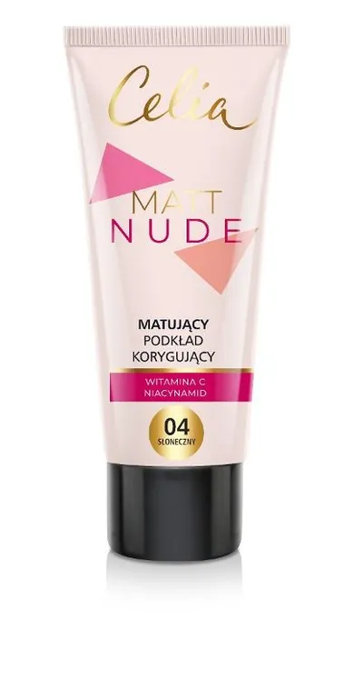 Celia, Matt Nude, matujący podkład korygujący do twarzy, 04, 30 ml