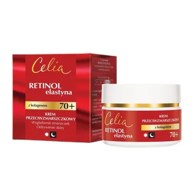 Celia, Retinol Elastyna, krem przeciwzmarszczkowy 70+ na dzień i na noc, 50 ml