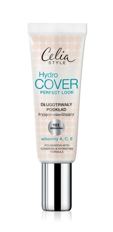 Celia, Style Hydro Cover, podkład kryjąco-nawilżający, nr 103, brzoskwinia, 30 ml