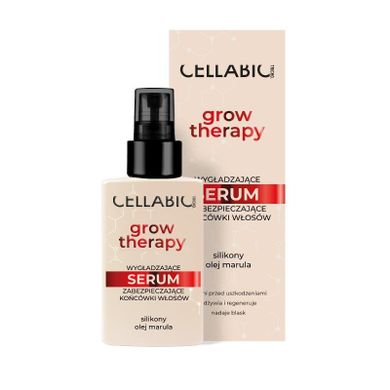 Cellabic Tricho, Grow Therapy, wygładzające serum silikonowe zabezpieczające końcówki włosów, 50 ml