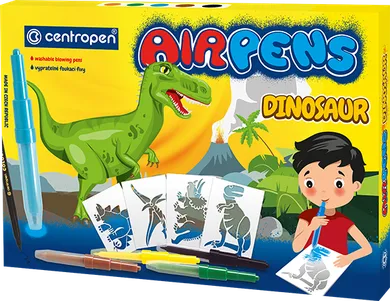 Centropen, flamastry dmuchane, 6 szt. + 8 szablonów