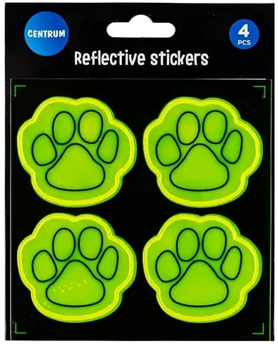Centrum, zestaw naklejek odblaskowych, łapka