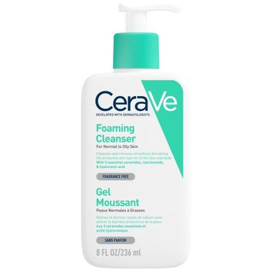 CeraVe, oczyszczający żel do mycia dla skóry normalnej i tłustej, 236 ml