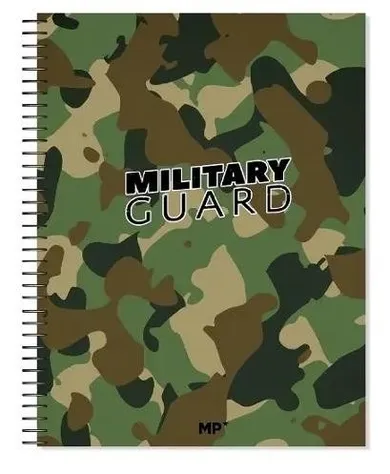 Cervantes, notatnik kołowy A4+, 120 kartek, kratka, moro, 1 szt.