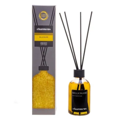 Charmens, Luxury Edition Reed Diffuser, patyczki zapachowe, Millionaire, 110 ml