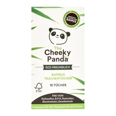 Cheeky Panda, chusteczki higieniczne kieszonkowe w pudełku, 10 szt.