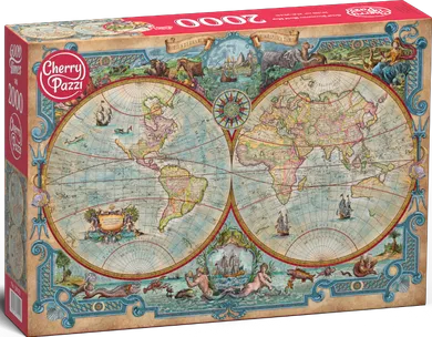 Cherrypazzi, Great Discoveries World Map, puzzle, 2000 elementów