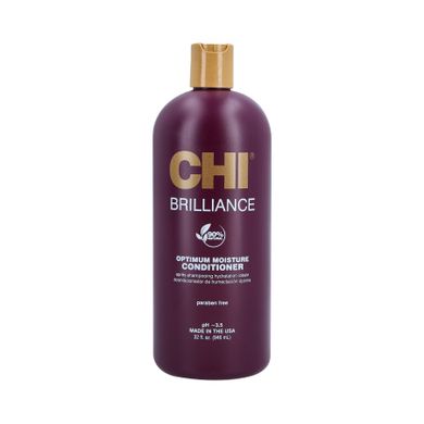 CHI, Deep Brilliance Olive&Monoi, nawilżająca odżywka do włosów, 946 ml