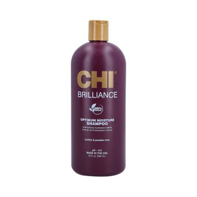CHI, Deep Brilliance Olive&Monoi, nawilżający szampon do włosów, 946 ml