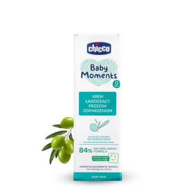 Chicco, Baby Moments, krem łagodzący przeciw odparzeniom, 100 ml