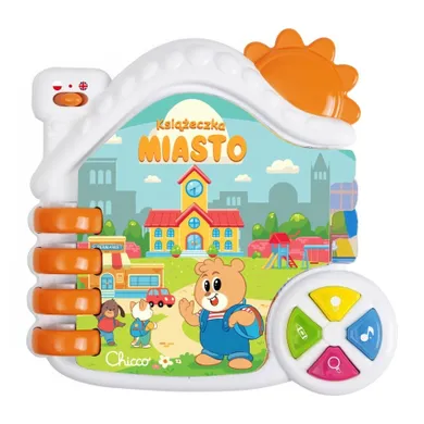Chicco, Bilingual ABC, Miasto, książeczka dwujęzyczna polsko-angielska, interaktywna