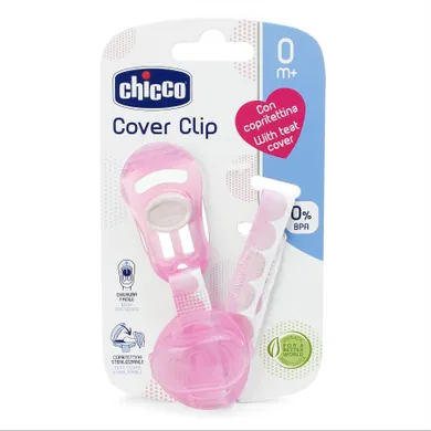 Chicco, tasiemka z etui do smoczka, różowa