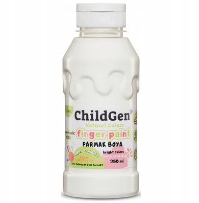 Childgen, farba do malowania palcami, biała, 350 ml