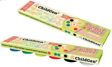 Childgen, farby do malowania, naturalne, 6 kolorów