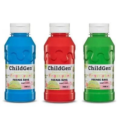 Childgen, farby do malowania palcami, 3-350 ml