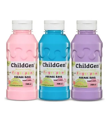 Childgen, farby do malowania palcami, 3-350 ml