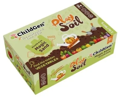 Childgen, piasek kinetyczny, naturalny, gleba z warzywami, 907g