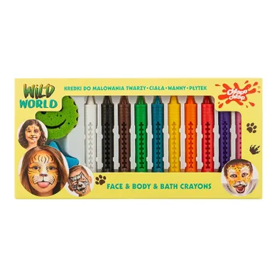 Chlapu Chlap, kredki do malowania twarzy i ciała, wild world, 10 szt.
