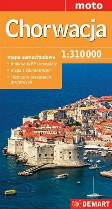 Chorwacja. Mapa samochodowa. 1:310 000